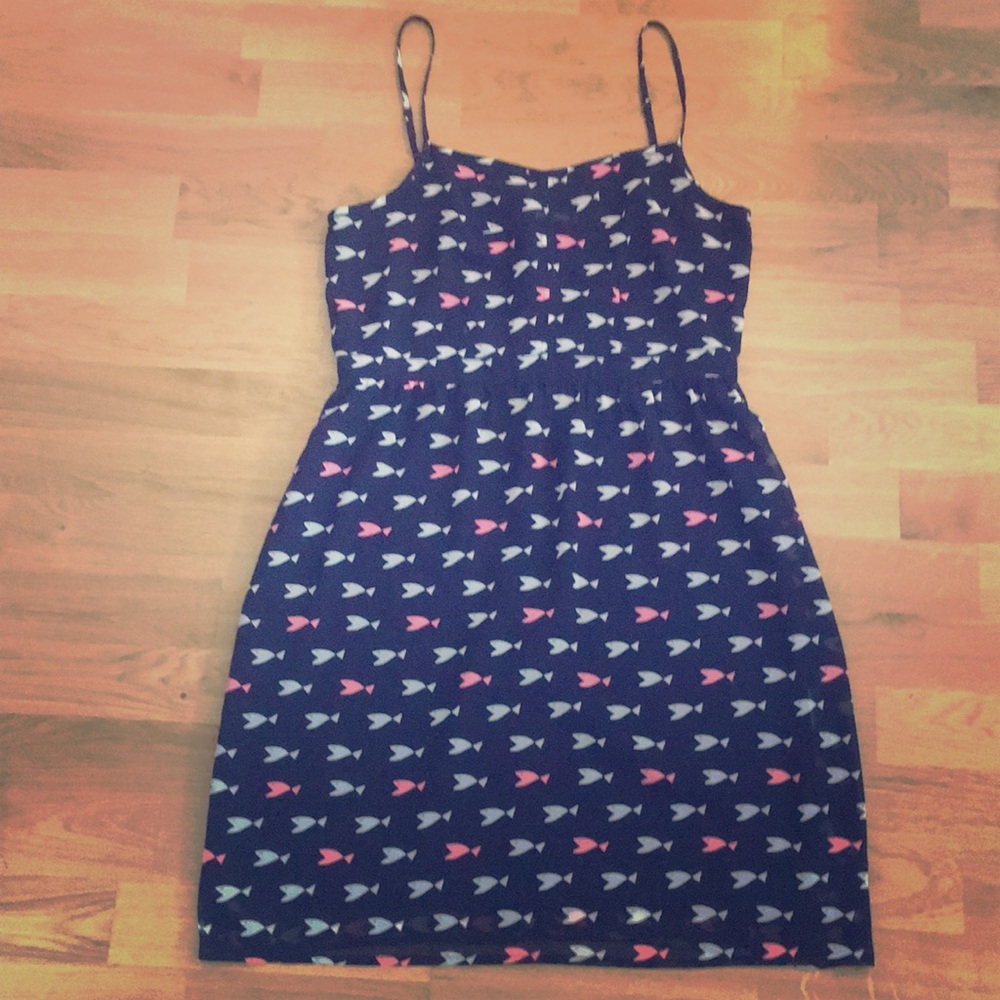 Print navy dress 🐠